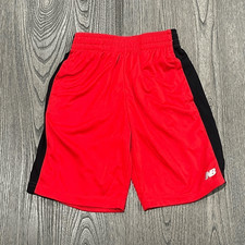 New Balance Kids Red Black Elastic Waist Basketball Shorts Size 10