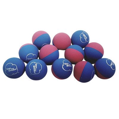 Sky bounce Rubber Ball 2 Tone Red/Blue Hand Ball Ratchet Wall Ball Dog 12 Count