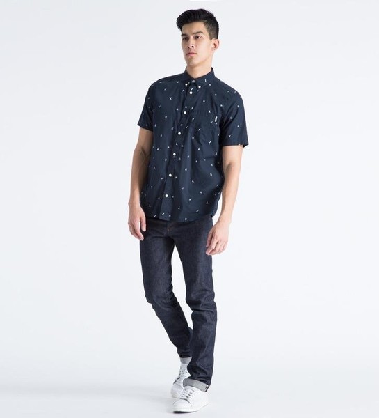 Men Carhartt WIP Shirt Navy Cotton 38 / M / 46