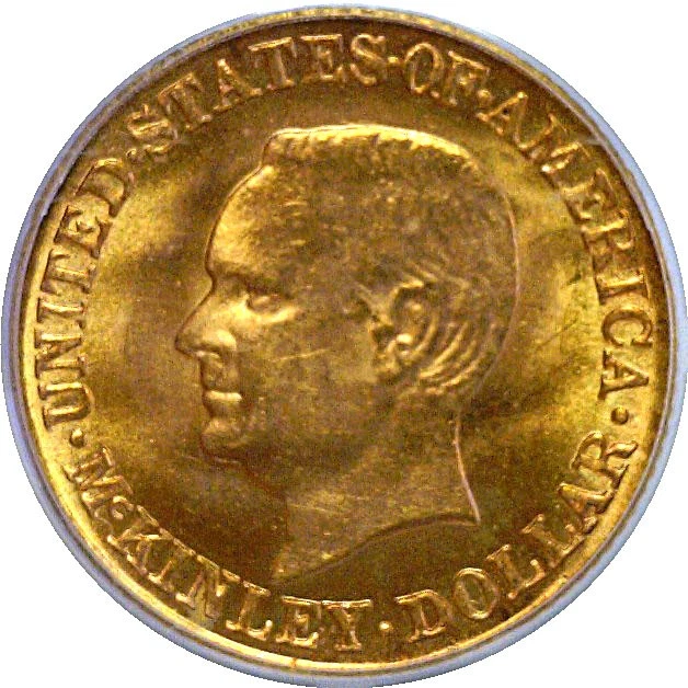 1916 $1 McKinley Gold Commemorative - PCGS MS-66 - Image 2 of 3
