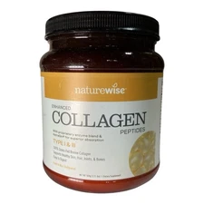 NatureWise Enhanced Collagen Peptides (45 Servings) Exp 11/25 1.11 Lbs 504g- New