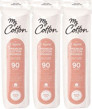 My Cotton Premium Rounds for Face 3 Pack  Makeup Remover Pads, Hypoallerge...