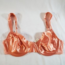 Victoria's Secret Second Skin Satin Unlined Full Coverage Bra 38B Coral NWT