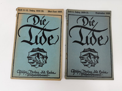 Die Tide. Nordwestdeutsche Monatshefte  , Heft 3 und 11/12 1920 Fries