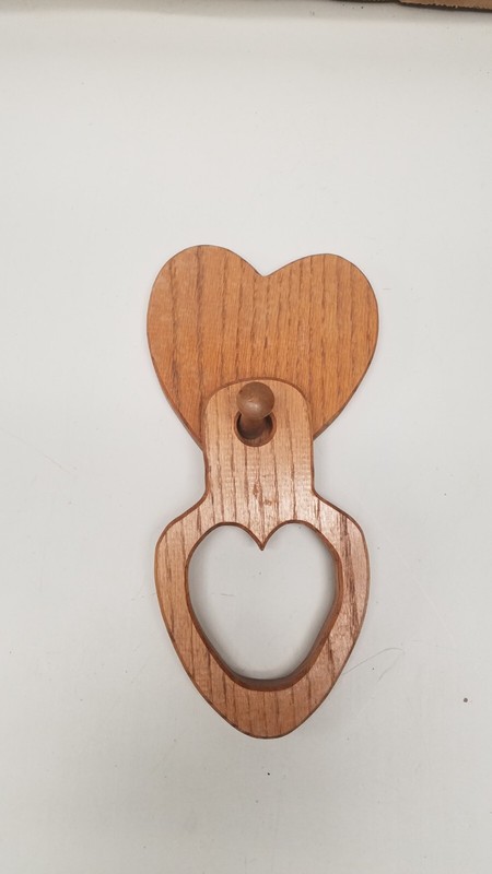 Hand Made Wooden Heart Shaped Coat Rack