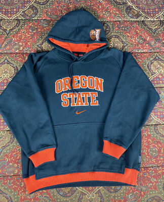 Oregon State Beavers Nike OSU Hoodie Sweatshirt Mens sz Small Vintage NCAA  Black