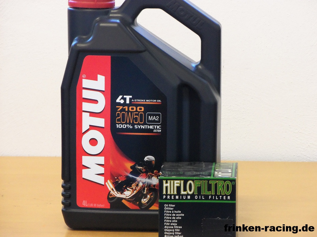 Suzuki GSXR1000 K4 2004 Hi-Flo Ölfilter Vollsynthetisch MOTUL 10W40 Öl 1