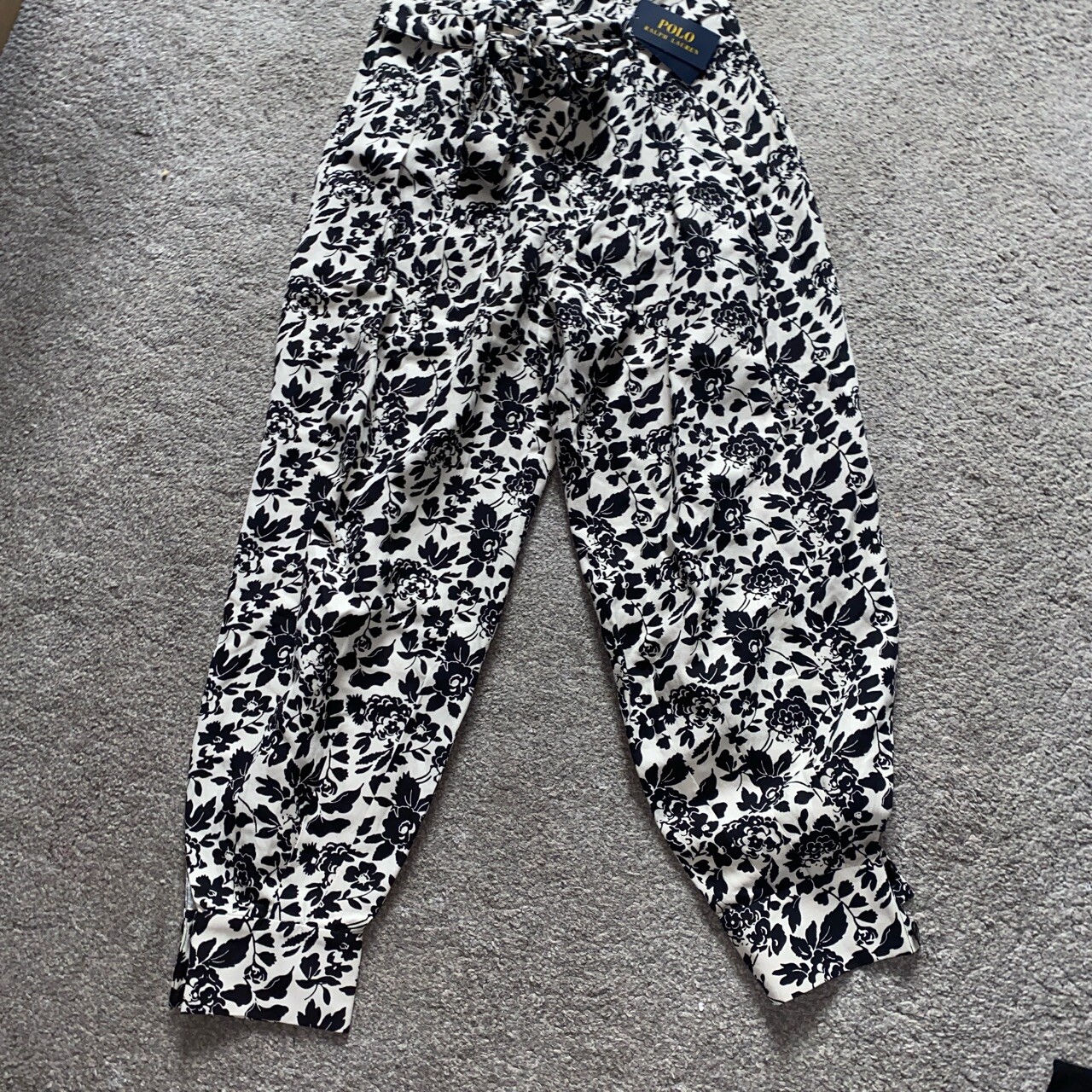 Ralph Lauren printed trousers with belt  Size 6  RRP £249