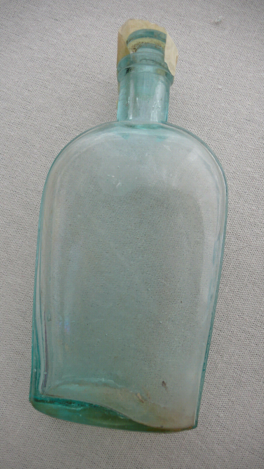 Vintage Clear Glass Flask Bottle S2 Size 8 eBay