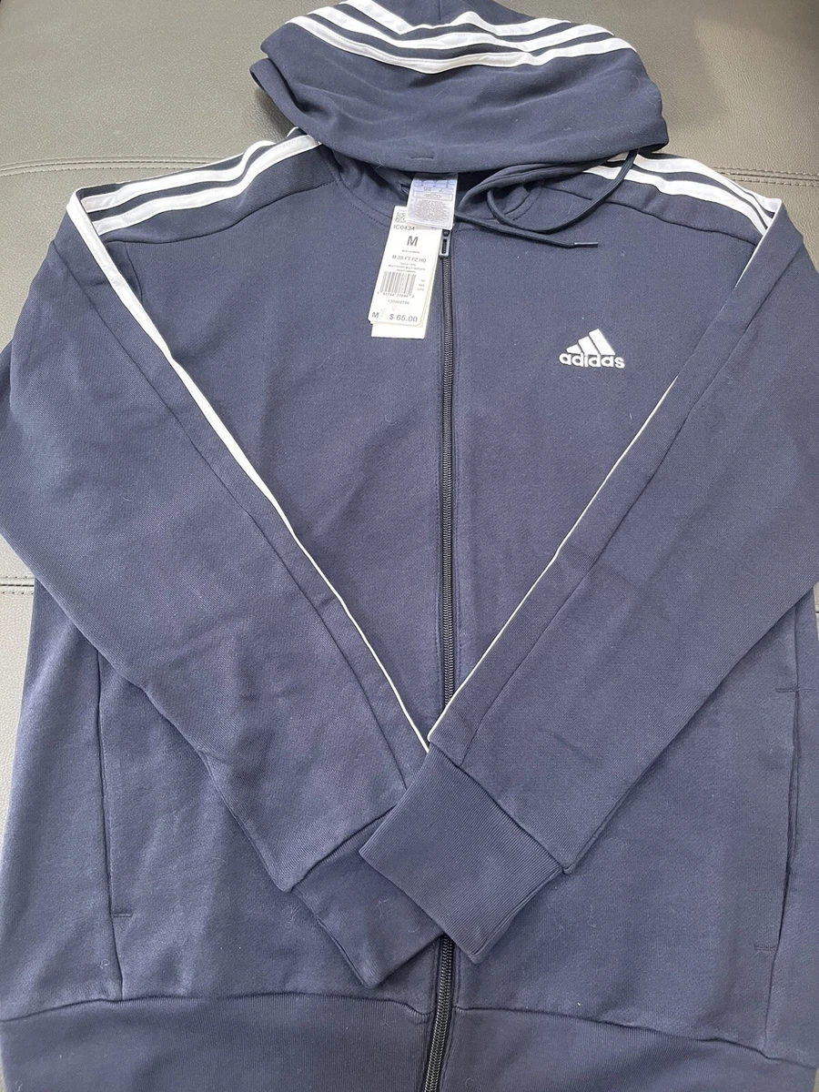 adidas men's french terry full zip hoodie