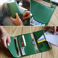 Women Passport Holder Travel Wallet Multi-purpose Cover Document Organizer US