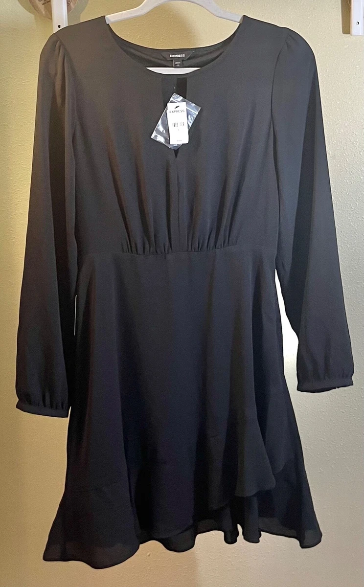 Express black hotsell ruffle dress
