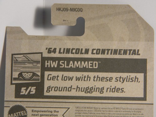 2023 Hot Wheels 246/250 " '64 Lincoln Continenta", Magenta, 5/5 Slammed Series - Picture 13 of 13
