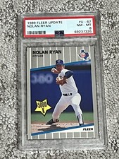 PSA 8 NR MINT BASEBALL CARD 1989 FLEER UPDATE NOLAN RYAN HOF TEXAS RANGERS 5000K