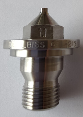 Devilbiss Fluidspitzendüse GT 1-213-K-11 1,1 MM Spitze NEU + VERPACKT Schwerkraft/Saug