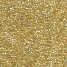 Miyuki Seed Beads 8/0 8-2 Silver Lined Dark Gold Glass 22g Rocaille Round