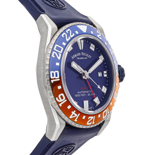 Reloj automático SS para hombre Armand Nicolet JS9 GMT (A486AGU-BU-GG4710U) - Imagen 2 de 4