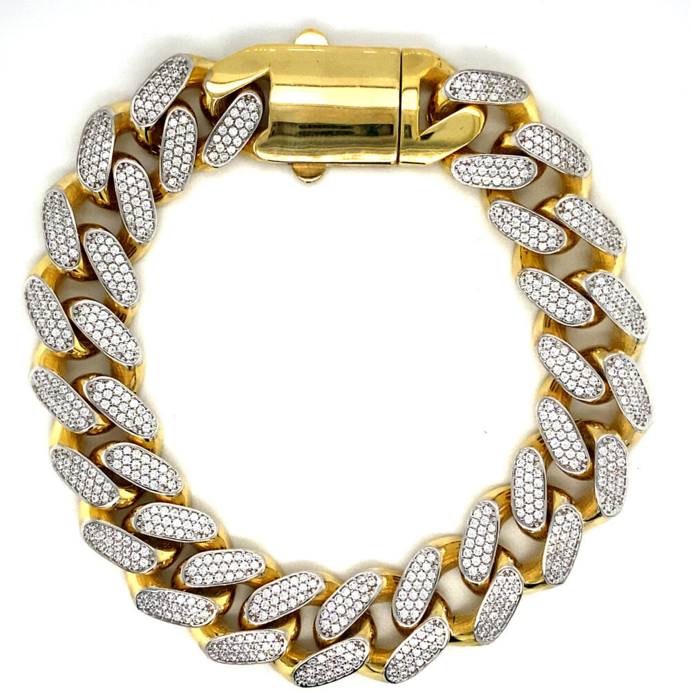 10K Hollow CZ Cuban Link Monaco 9