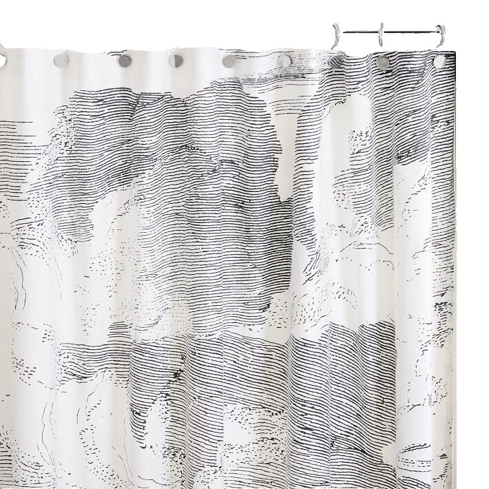 West Elm cortinas de ducha de tela