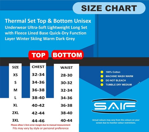 Thermo Base Layer Bekleidungsset Oberteil oder Unterteil Unisex Ultraweich Leicht Lang - Bild 21 von 25