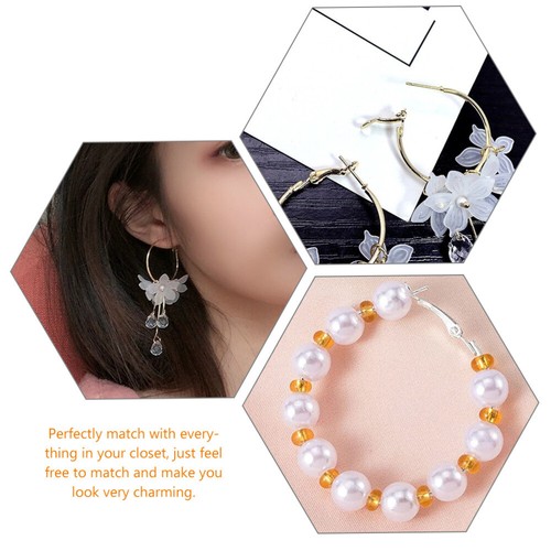 96 Pcs Earring Hoop Jewelry Making Circle Earrings Findings Hoops Miss - Picture 5 of 11