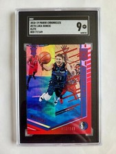 2018-19 PANINI CHRON ELITE RED LUKA DONCIC RC! 77/149! SGC 9! 1/1! JERSEY #!