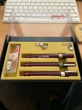 Rotring 2000 iso 3 Pen Technical Drawing Set Plastic Presentation Case Box