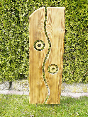 Deko-Holzbrett, Schild, Tafel, Stele, Fichte, Handarbeit, freistehend ca. 99 cm