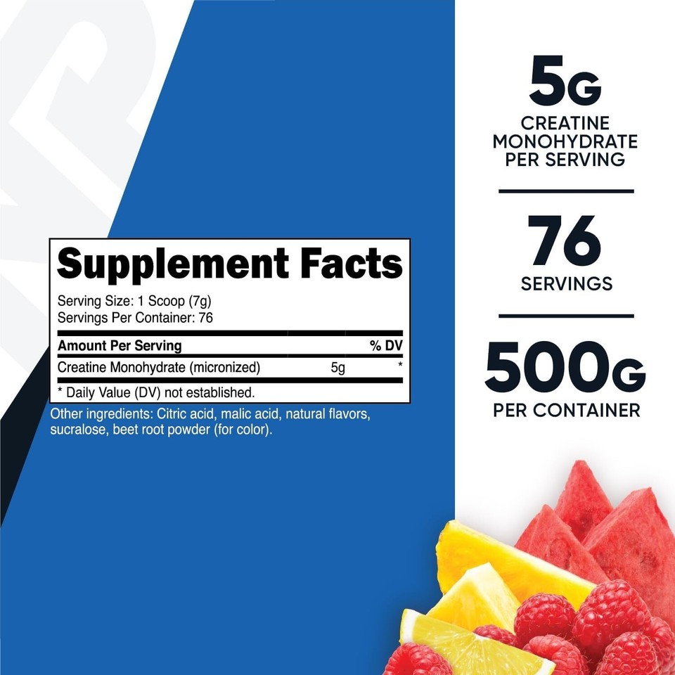 500g Vegan Fruit Punch Creatine Micronized Powder for Strength