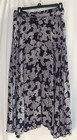 KNOX ROSE Dark Blue & Gray PAISLEY Print Faux WRAP Maxi SKIRT Sz SMALL — photo 1