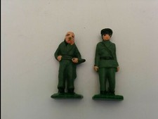 VINTAGE CAST IRON WWI TOY SOLDIERS, HAND PAINTED, APPROX 2-3/4" TALL, SET OF 2