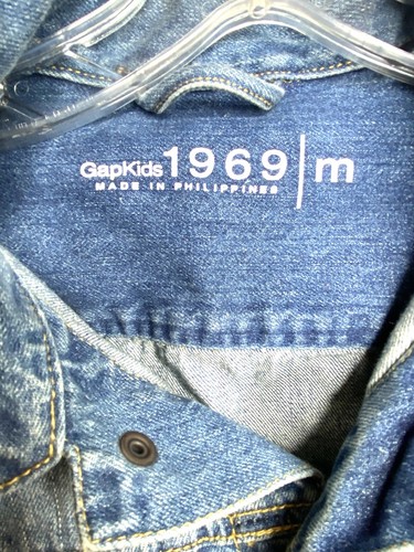 Gap Kids 1969 Classic Denim Trucker Jean Jacket Size M Snap Closure - Picture 5 of 5