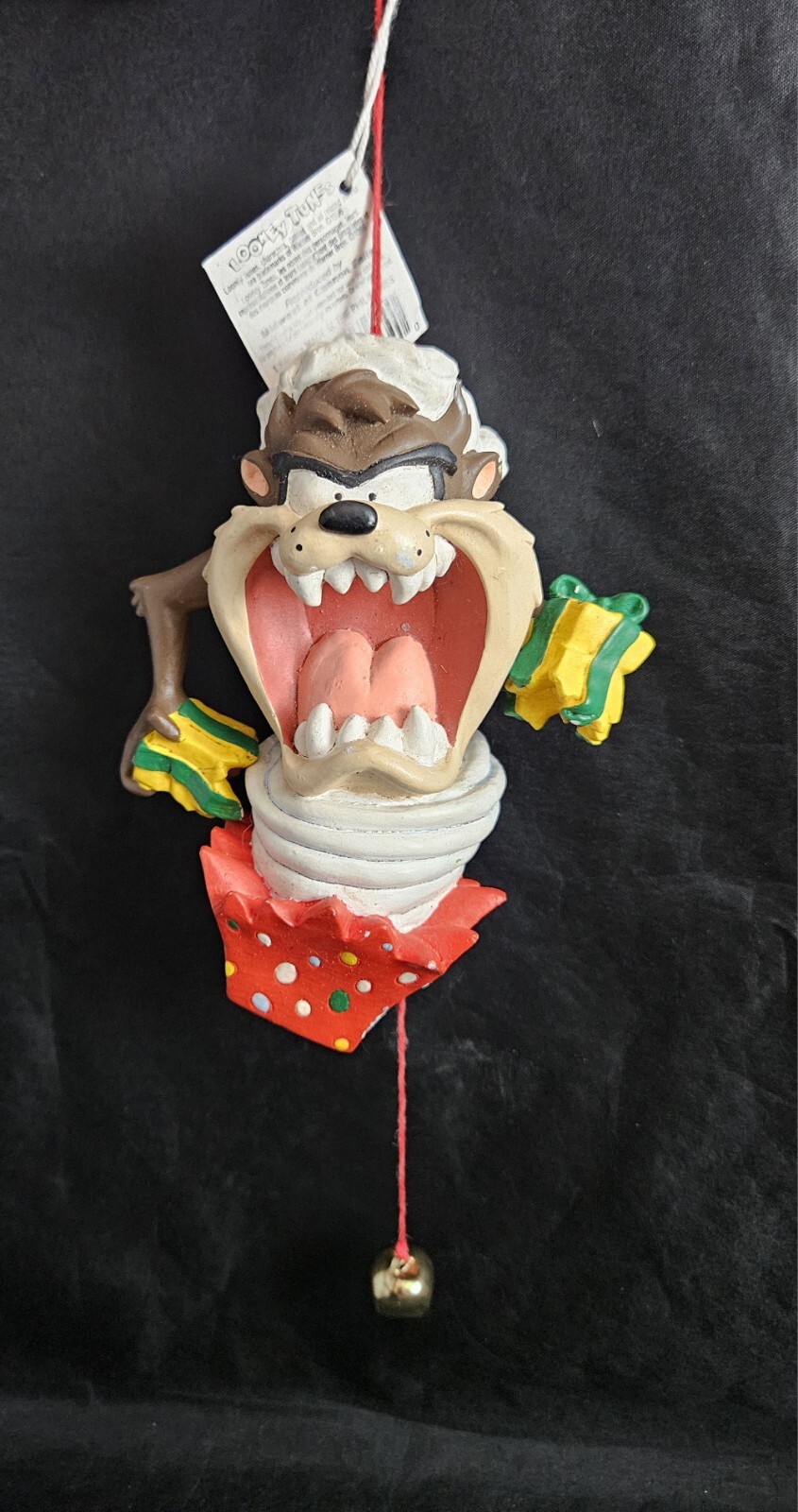 Looney Tunes Tasmanian Taz Double Devil pull tab ornament Christmas 1997