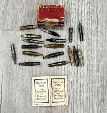 R Easterbrook Point Calligraphy Pen Nibs In Box Drawlet LOT 17 Vintage