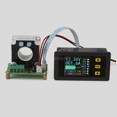 Digital Panel Meter DC 10~90V 0-500A Multifunction Voltage Current Power Tester