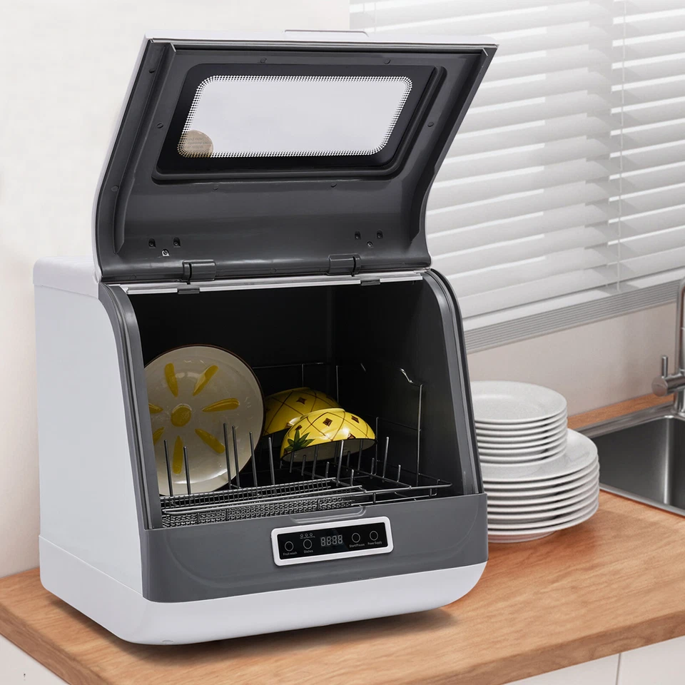 Lavavajillas encimera portátil de gran capacidad 3 programas de lavado 1200W 110V Foto 2 de 4