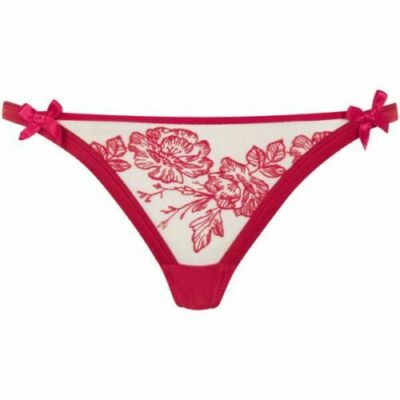 Vintage Agent Provocateur Gloria Red Lace Thong Size Extra Small