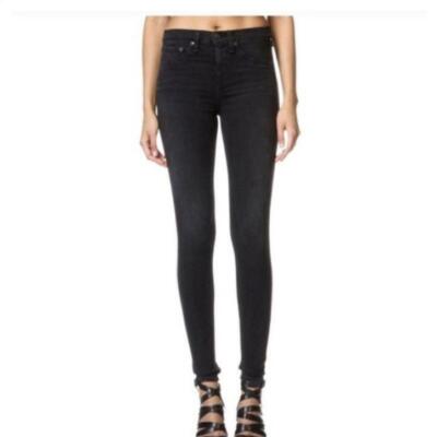 Rag Bone Black Hi-Rise Legging Jeans Size 24