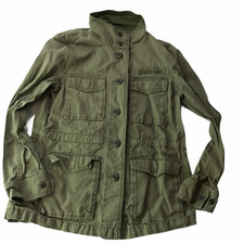 Madewell Women's Military Olive Green Button Jacket Women's Medium Long Sleeve