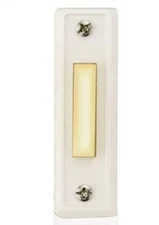 Newhouse Hardware Lighted Door Chime Button - White BT3WL