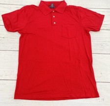 Saddlebred Mens Size M Red Short Sleeve Polo Shirt