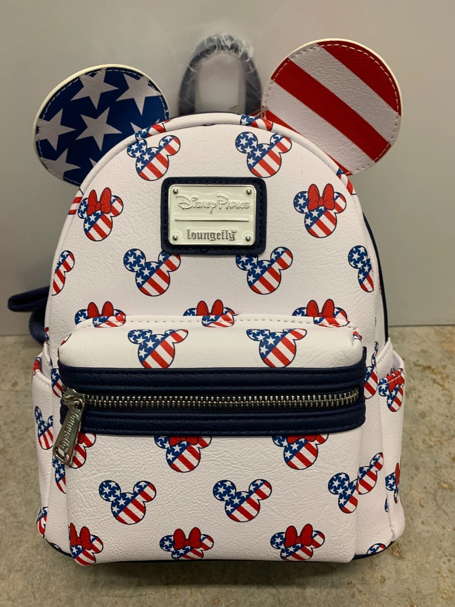 Disney Parks Excl Loungefly USA Americana Red White Blue Backpack NEW w/Tag  | eBay