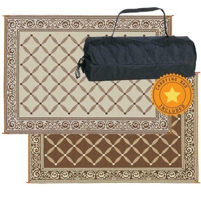 Rugs Carpets Reversible Mats Outdoor Patio 9ft X 12ft Brown Beige Rv Camping Mat Mold Resist Unitransbahia Com Br