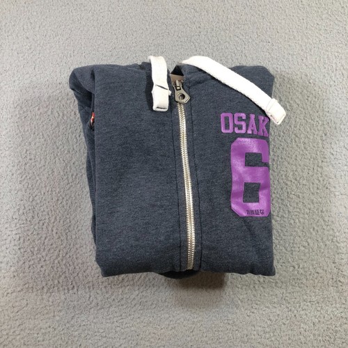 Superdry Osaka hoodie sweater Womens M Gray Full Zip - Picture 14 of 15