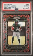 2022 Panini Prizm Snakeskin Garrett Wilson Jets RC Rookie #309 PSA 10 SSP POP 7