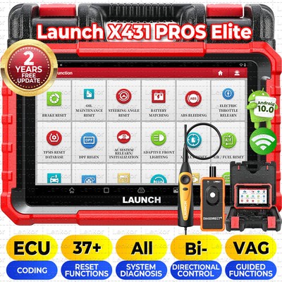 LAUNCH X431 PRO ELITE V + PRO 5 Car OBD2 Scanner Diagnostic Tools ECU Coding