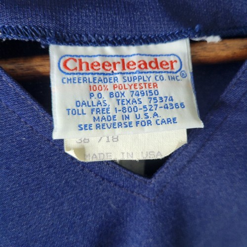 Vintage Authentic 70's Chevron Cheerleader Cheerleader Uniform Top Size 36 18 - Picture 3 of 8