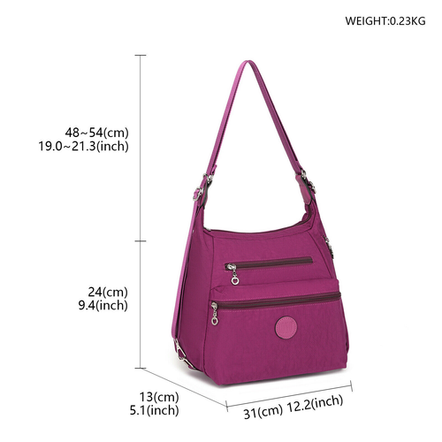 Women Shoulder Messenger Bag Unisex Polyester Handbag Backpack Cross body Bags - Picture 41 of 41