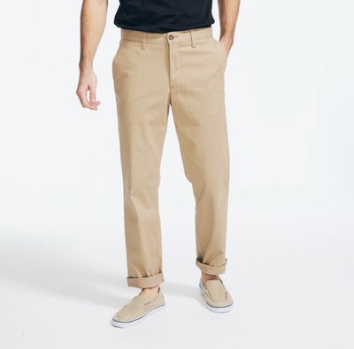 Nautica Men's Stretch Soft Twill Classic Fit Straight Leg Chino Pants Nautica Men's Stretch Soft Twill Classic Fit Straight Leg Chino Pants