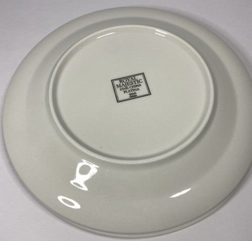 Royal Majestic Platina Fine China Set Dinner Plates Salad & Saucers #8446 - Picture 16 of 22